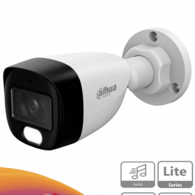 DAHUA HAC-HFW1209CN-A-LED-S3 - Cámara Bullet Full Color 1080p/ Llente de 2.8 mm/ 107.8° de Apertura/ Micrófono Integrado/ 30 Metros de Luz Visible/ DWDR/ Starlight/ IP67/ Compatible con CVI/AHD/CVBS