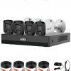 SAXXON SUA-KIT/XVR1E04-I/4-B20P-0280B - Kit 4 Canales HDCVI 1080P/ 4 Cámaras B20P 2.8mm Apertura Hasta 100°/ Grabador Soporta Hasta 5 Canales IP y Detección de Movimiento Inteligente/ Policarbonato