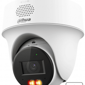 DAHUA IPC-PT1439H-PV-0280B - Cámara PT IP domo de 4 Megapixeles / Lente de 2.8 mm/ 30 Metros de Iluminación Dual Inteligente/ Audio dos vías/ Detección de humanos y vehículos/ Protección Perimetral/ Disuasión activa/ PoE/ IP66