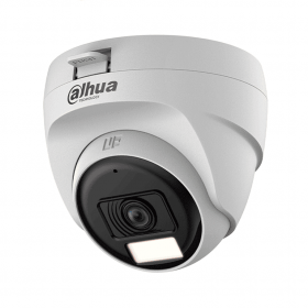 DAHUA DH-HAC-T1A51N-U-IL-A- Cámara Domo 5 MP Serie Cooper/ Lente 2.8 mm Apertura Hasta 106°/ Iluminación Dual Inteligente/ Micrófono Incorporado/ Iluminación Hasta 25Mts IR + 20Mts Luz Calida/ Plástico/ Ideal para Interior/