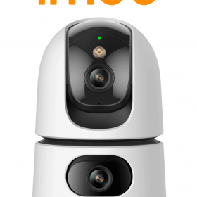 IMOU Ranger Dual (IPC-S2XN-6M0WED) - Cámara IP WiFi Dual de 6MP tiene un lente fijo y un lente PT de 3MP cada uno, visión nocturna de 15m, audio bidireccional con micrófono y altavoz integrados, e IA