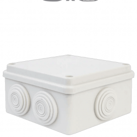 SAXXON SXWD010 - Caja de conexiones con 7 entradas / PVC libre de halógenos / Compatible con cámaras Bullet y Domo / Dimensiones 100 x 100 x 70 mm (Ancho x Alto x Fondo) / IP55 #TWCAB